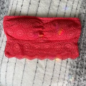 Hollister strapless lacy bralette